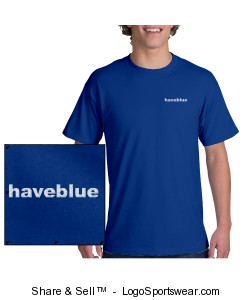 Dark blue t-shirt with white logo Design Zoom